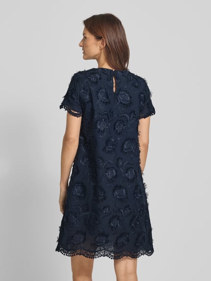 ZABAIONE Mini-jurk met gehaakt kant Marineblauw - 5