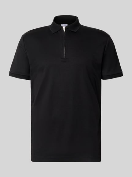 Selected Regular fit poloshirt van katoenmix, model 'FAVE' Zwart - 2