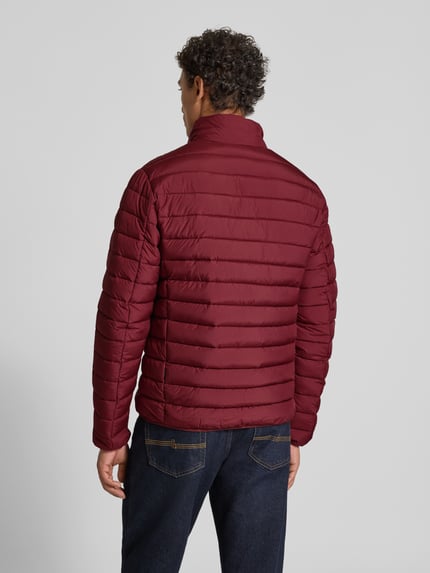 Save The Duck Gewatteerd jack met tweewegrits model 'ERION' Bordeaux - 5