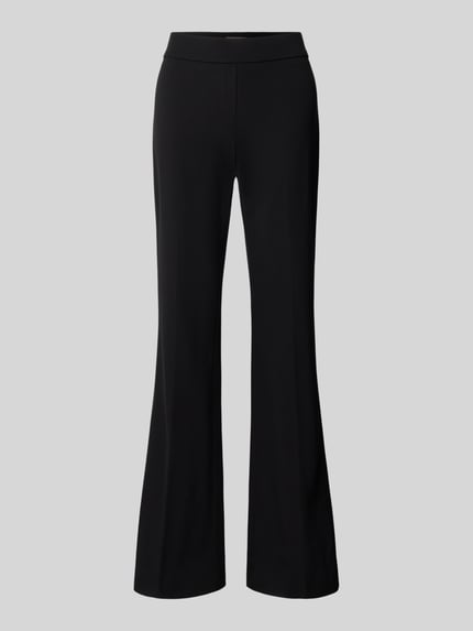Produktfoto, schwarze Regular Fit Schlaghose aus Viskose-Mix Modell 'NANOU' von SEDUCTIVE, glatte Oberfläche, Damen Schlaghose