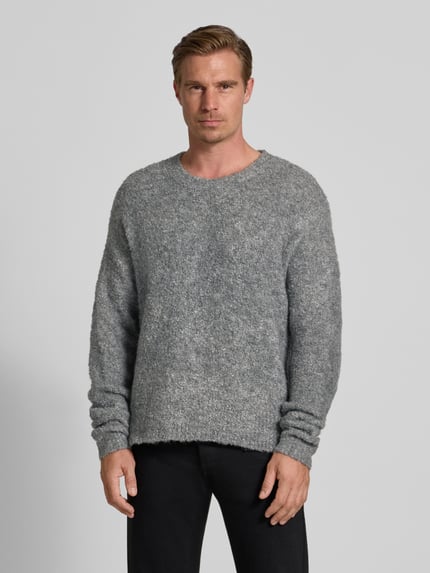 WOODBIRD Loose Fit Strickpullover mit Woll-Anteil Modell 'Kurt' Graphit 4