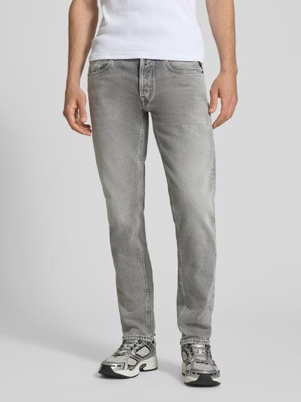 Replay Jeansy o kroju regular fit w 5 kieszeni model 'Grover' Jasnoszary 4