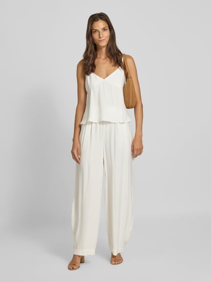 Gestuz Top met bandjes van viscosemix, model 'Camila Singlet' Beige - 1