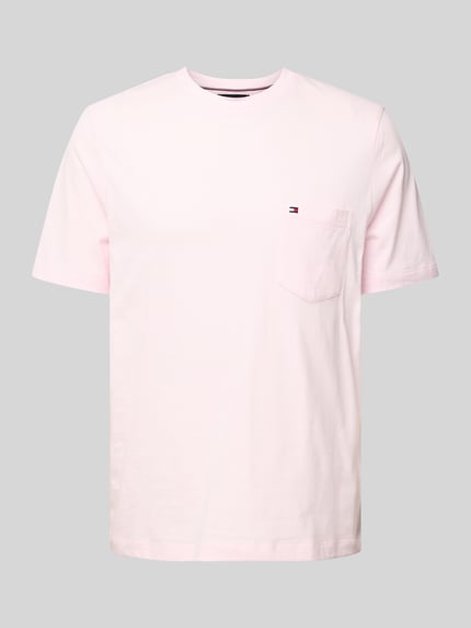 Tommy Hilfiger T-shirt o kroju regular fit z czystej bawełny Mocnoróżowy 2