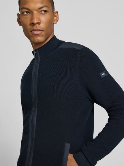 bugatti Cardigan mit Zweiwege-Reißverschluss Marine 3