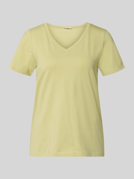 s.Oliver RED LABEL krój regular fit t-shirt z mieszanki bawełny Jasnozielony 2