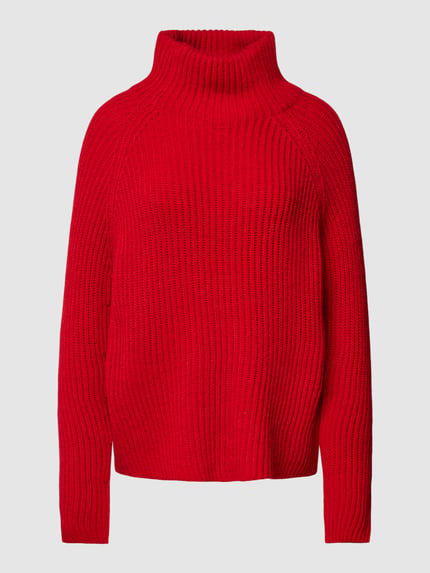 DRYKORN Gebreide pullover met opstaande kraag, model 'ARWEN' Rood - 2