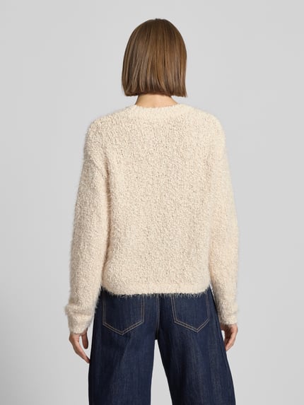 NOISY MAY® Strickpullover aus Effektgarn Modell 'SASSY' Ecru 5