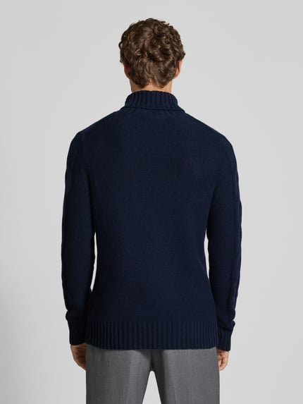 FTC Cashmere Strickpullover aus Baumwoll-Kaschmir-Mix Marine 5