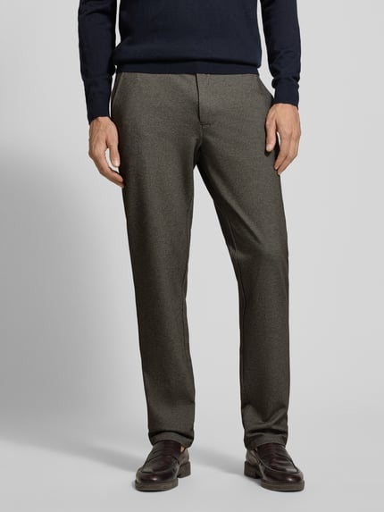 Christian Berg Men Regular fit stoffen broek met viscose Taupe - 4