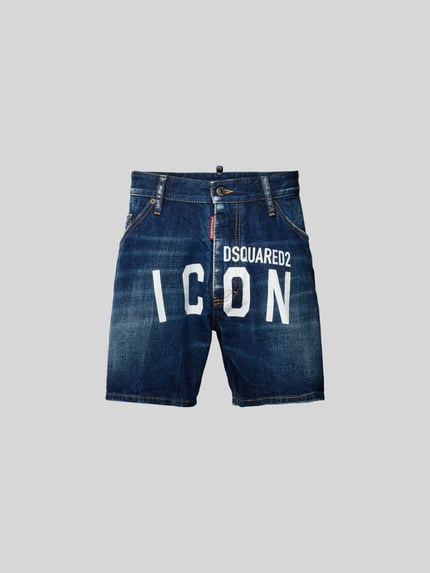 Dsquared2 Szorty jeansowe o kroju regular fit z bawełny Niebieski 2