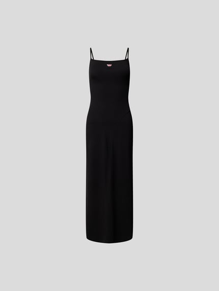 Diesel Midi-jurk met labeldetail Zwart - 2