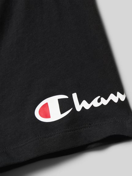 Champion Regular fit sweatshorts met labelprint Zwart - 2