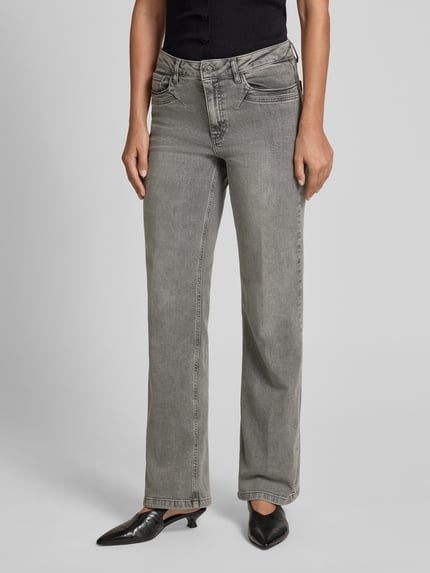 MORE & MORE Bootcut Jeans mit Eingrifftaschen Dunkelgrau 4