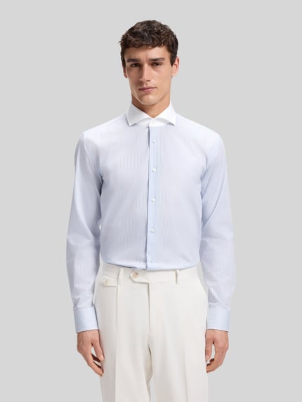 BOSS Slim Fit Businesshemd aus reiner Baumwolle Modell 'HANK-SP-B1' Bleu 4
