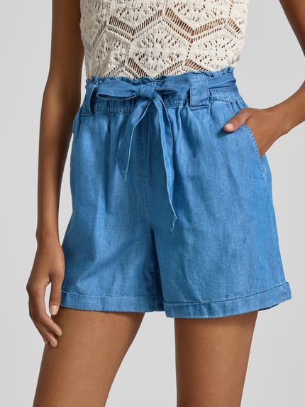 ONLY Loose Fit Jeansshorts aus Baumwoll-Lyocell-Mix Modell 'BEA SMILLA' Jeansblau 3