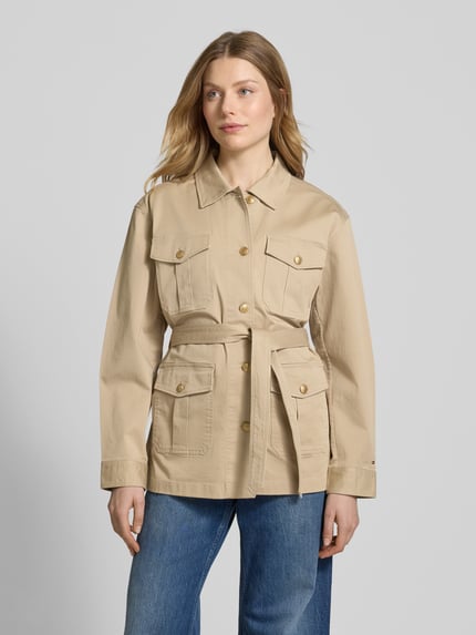 Tommy Hilfiger Kurtka koszulowa o kroju regular fit ze złotymi guzikami Piaskowy 4