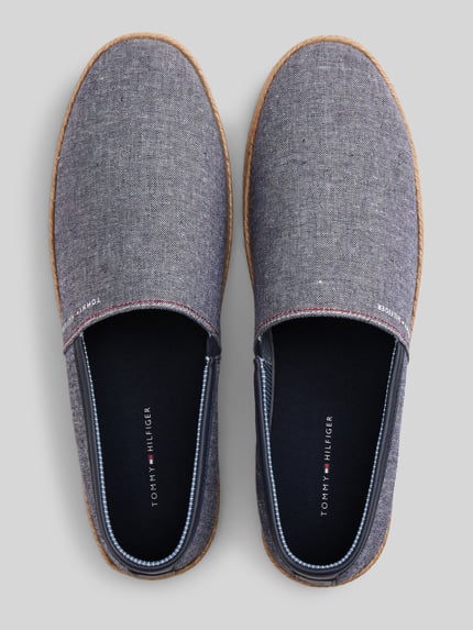 Tommy Hilfiger Espadryle z czystej bawełny z napisem z logo Ciemnoniebieski 3
