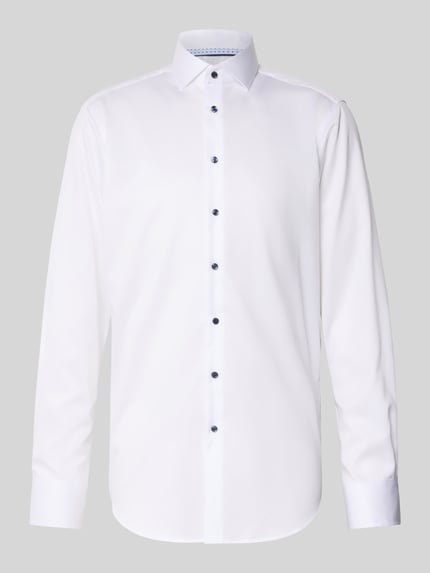 Christian Berg Men Regular Fit Businesshemd aus reiner Baumwolle mit extra langem Arm Weiss 2