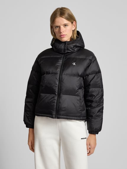 Calvin Klein Jeans Kurtka pikowana o kroju regular fit z nadrukiem logo model ‘Midweight’ Czarny 4