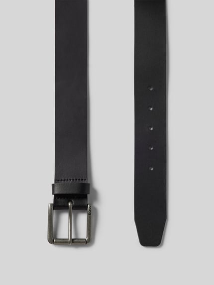BOSS Leren riem met doornsluiting, model 'Joris' Zwart - 3