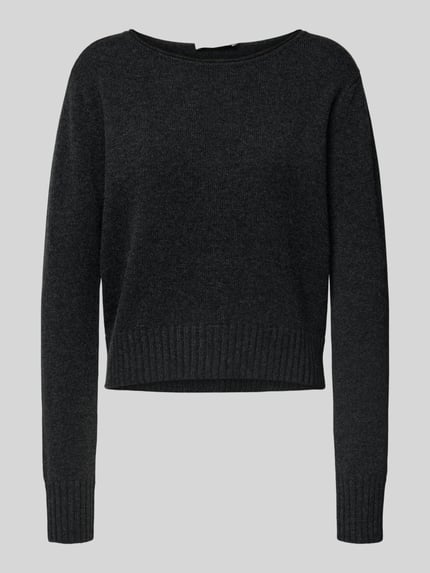 Strickpullover aus Kaschmir-Woll-Mix mit Rundhalsausschnitt Shop The Look MANNEQUINE