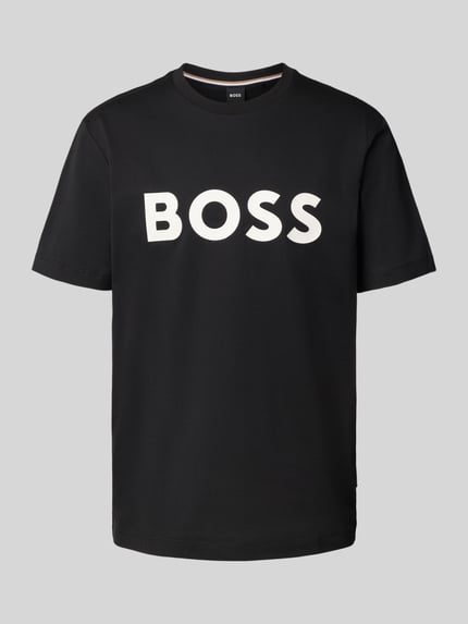 BOSS Regular Fit T-Shirt aus reiner Baumwolle Black 2