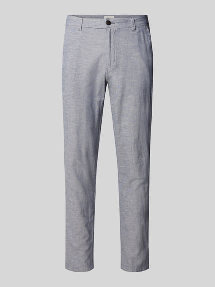 JACK & JONES Tapered fit chino met steekzakken, model 'STACE' Rookblauw gemêleerd - 2