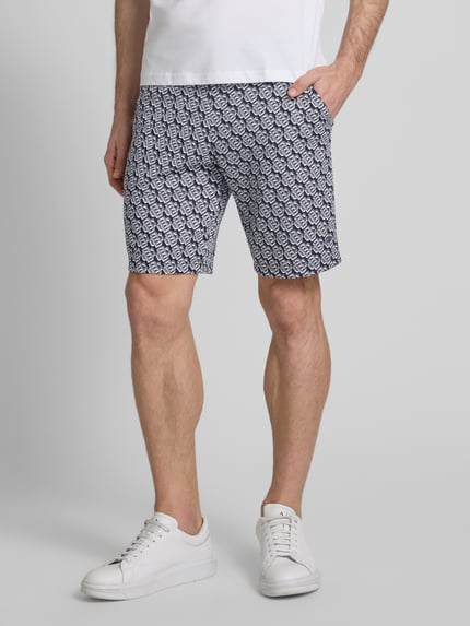 Christian Berg Men Szorty z dzianiny dresowej z detalami z logo Kamienny 4