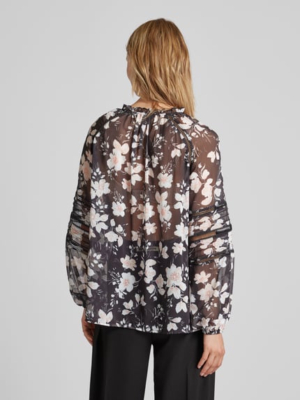 GUESS Bluse mit floralem Print Modell 'GILDA' Black 5