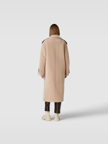 Stand Studio Lange jas van imitatiebont Beige - 5