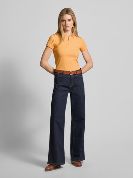 Polo Ralph Lauren Poloshirt mit Label-Stitching Modell 'JULIE' Orange 1