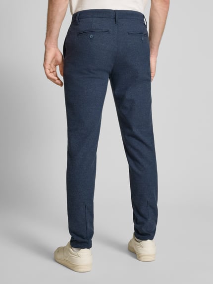 ONLY & SONS Slim Fit Brushed Chino mit Viskose-Anteil Modell 'MARK' Dunkelblau 5