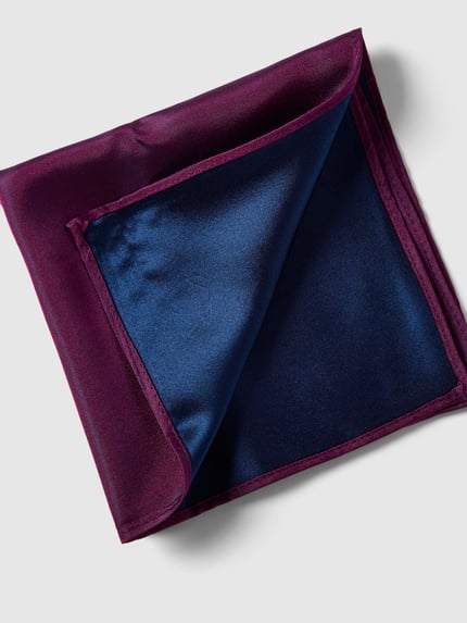 MONTI Strik en pochet in een set van pure zijde Fuchsia - 3
