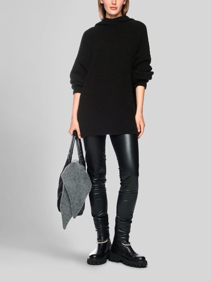 Marc Cain oversized pullover van mix van alpaca en wol Zwart - 1