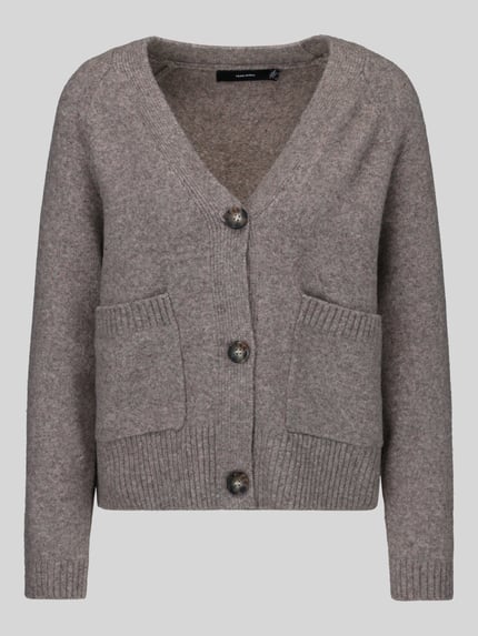 VERO MODA Oversized Strickjacke mit Woll-Anteil Modell 'BOOM' Sand Melange 2