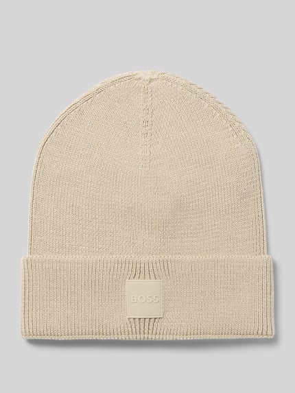 BOSS Mütze mit Logo-Patch Modell 'Foxxy_Hat' Beige 1