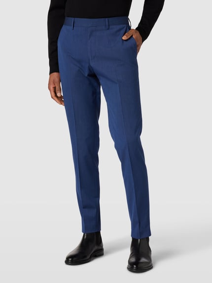 s.Oliver BLACK LABEL Spodnie do garnituru o kroju slim fit z dodatkiem wiskozy Królewski niebieski 4