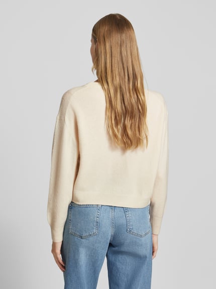 American Vintage Strickpullover aus Woll-Mix mit Kaschmir-Anteil Modell 'RAXOW' Sand 5