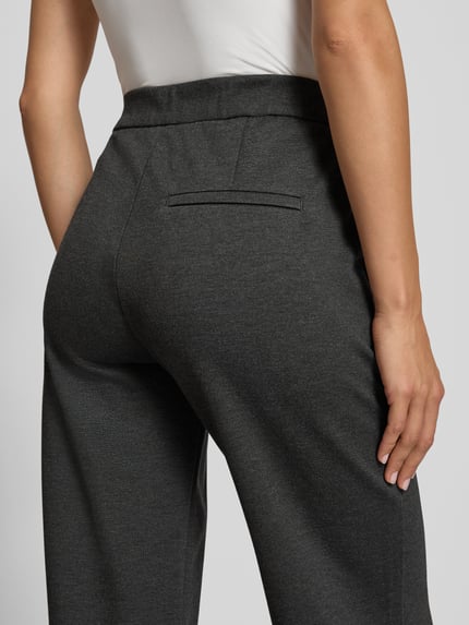 MAC Loose fit stoffen broek van viscosemix, model 'Chiara' Antraciet - 3