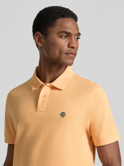 MCNEAL Slim Fit Poloshirt mit Label-Stitching Lachs 3