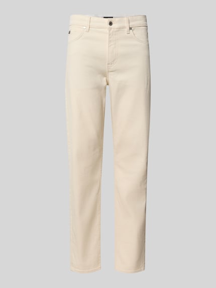 Straight Fit Jeans mit Kaschmir-Anteil Modell Shop The Look MANNEQUINE