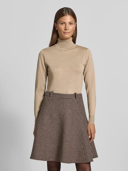 b.young Slim fit gebreide pullover van viscosemix model 'Morla' Beige - 4