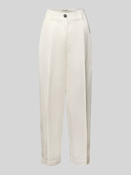 relaxed fit bandplooibroek met linnen Shop The Look MANNEQUINE