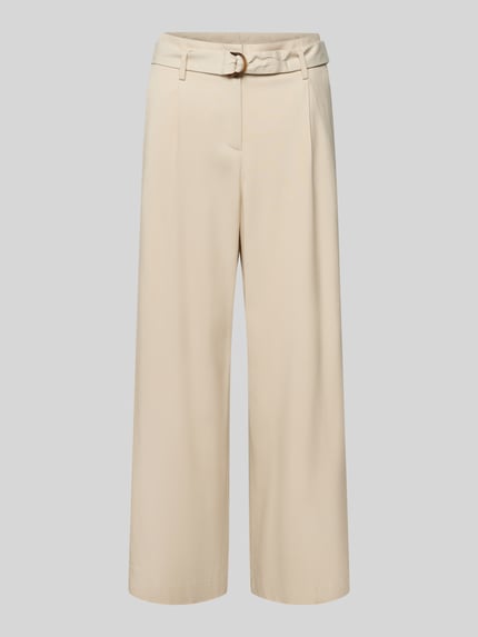 Productfoto, Culotte uit viscose met riem van Christian Berg Woman, zuiver viscose, wide leg fit, haakjes- en ritssluiting, biezen, steekzakken, strookzak aan de achterkant, bandwijdte maat 36: 39 cm, binnenbeenlengte maat 36: 65 cm