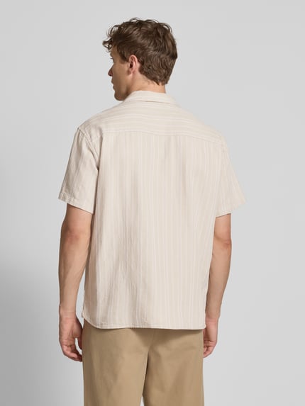 JACK & JONES Premium Regular Fit Freizeithemd aus Baumwoll-Mix mit Leinen-Anteil Modell 'MONTANA' Beige 5