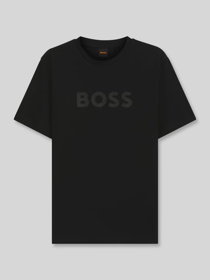 BOSS Orange Regular Fit T-Shirt aus reiner Baumwolle Modell 'TE_LOGO' Black 2
