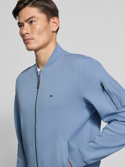 Tommy Hilfiger Relaxed Fit Sweatjacke aus Baumwoll-Mix Hellblau 3