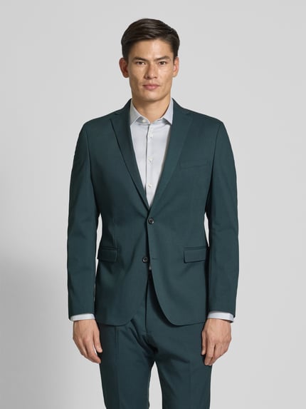 s.Oliver BLACK LABEL Slim Fit Sakko mit Reverskragen Dunkelgruen 4