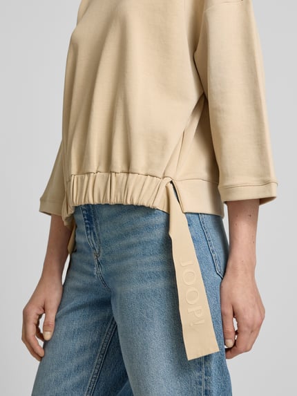 JOOP! Sweatshirt met 3/4-mouwen, model 'CARINA' Beige - 3
